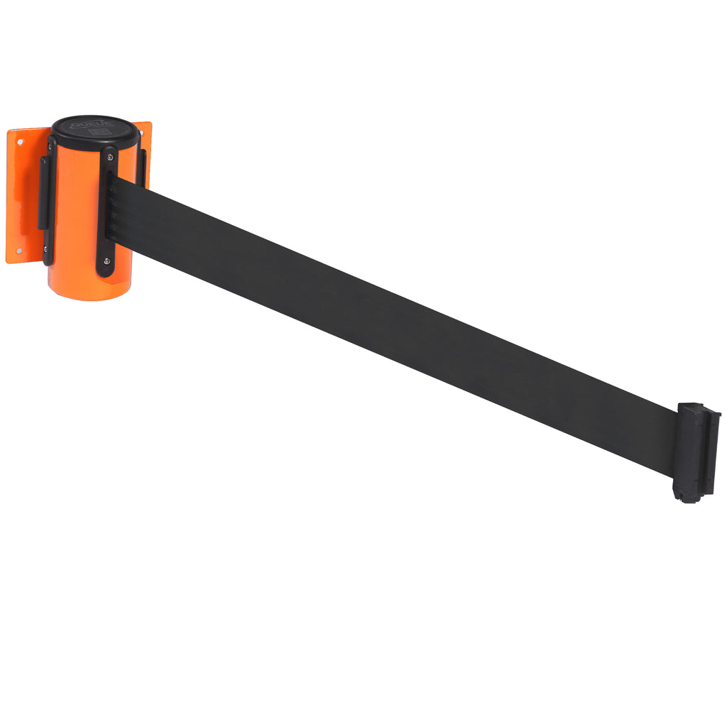 WallMaster 300 50mm Wall Mounted Belt Barrier System (2.3m / Orange / Black)