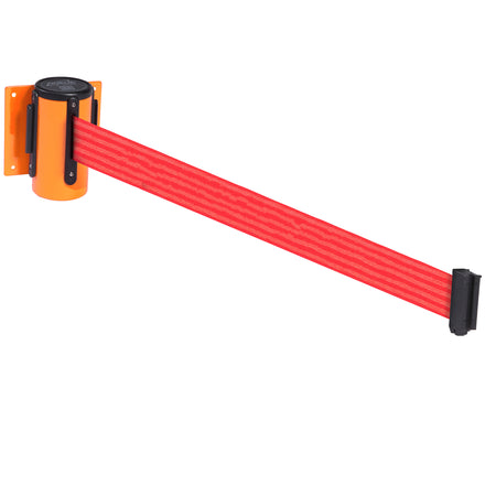 WallMaster 400 50mm Wall Mounted Belt Barrier System (3.9m / Orange / Red)