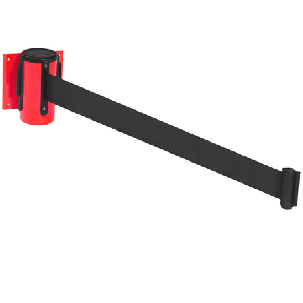 WallMaster 300 50mm Wall Mounted Belt Barrier System (2.3m / Red / Black)