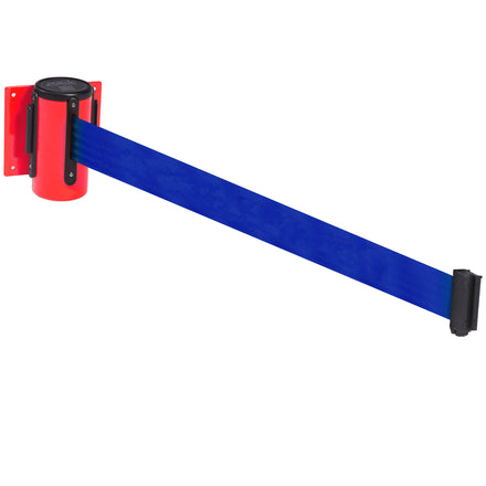 WallMaster 300 50mm Wall Mounted Belt Barrier System (2.3m / Red / Blue)