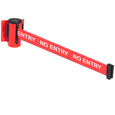 WallMaster 300 50mm Wall Mounted Belt Barrier System (2.3m / Red / No Entry | Red)