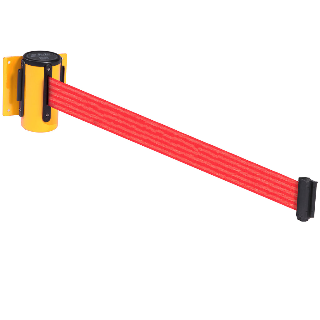 WallMaster 300 50mm Wall Mounted Belt Barrier System (2.3m / Yellow / Red)