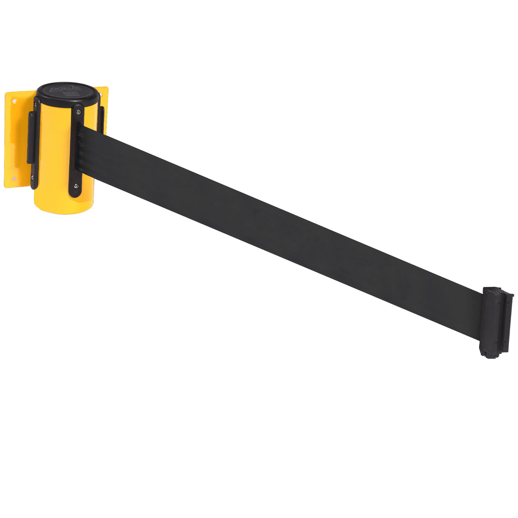 WallMaster 300 50mm Wall Mounted Belt Barrier System (2.3m / Yellow / Black)