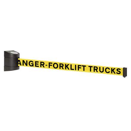 WallPro 400 4.6m x 50mm Belt Barrier System (Black / Danger Fork Lift Trucks | Yel-Blk)