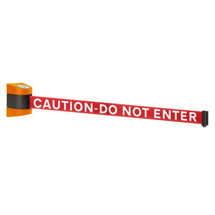 WallPro 400 4.6m x 50mm Belt Barrier System (Orange / Caution Do Not Enter | Red-White)