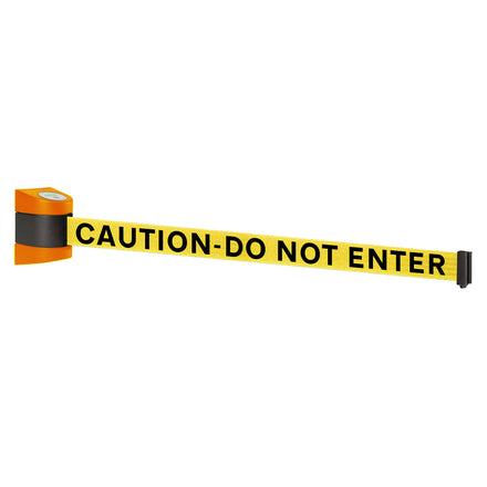 WallPro 400 4.6m x 50mm Belt Barrier System (Orange / Caution Do Not Enter | Yel-Blk)