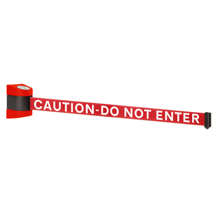 WallPro 400 4.6m x 50mm Belt Barrier System (Red / Caution Do Not Enter | Red-White)