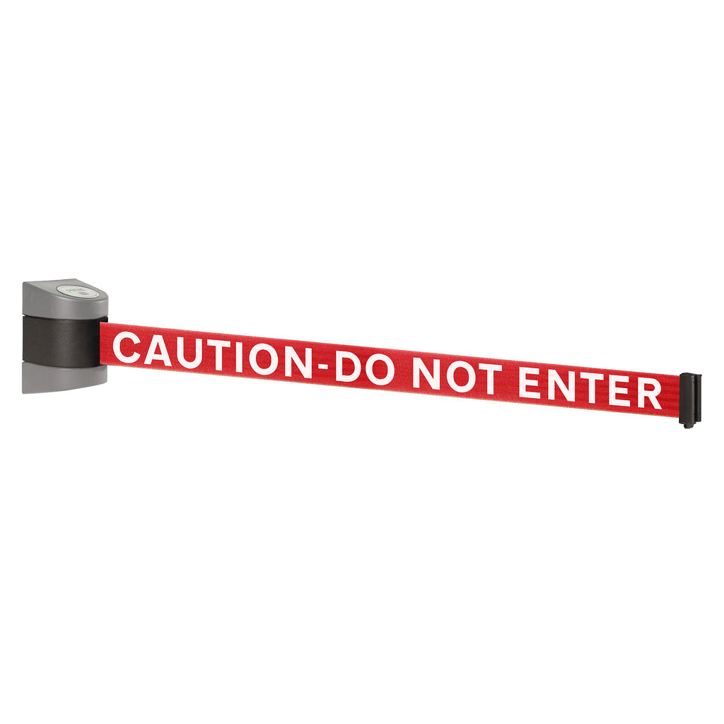 WallPro 400 4.6m x 50mm Belt Barrier System (Silver / Caution Do Not Enter | Red-White)