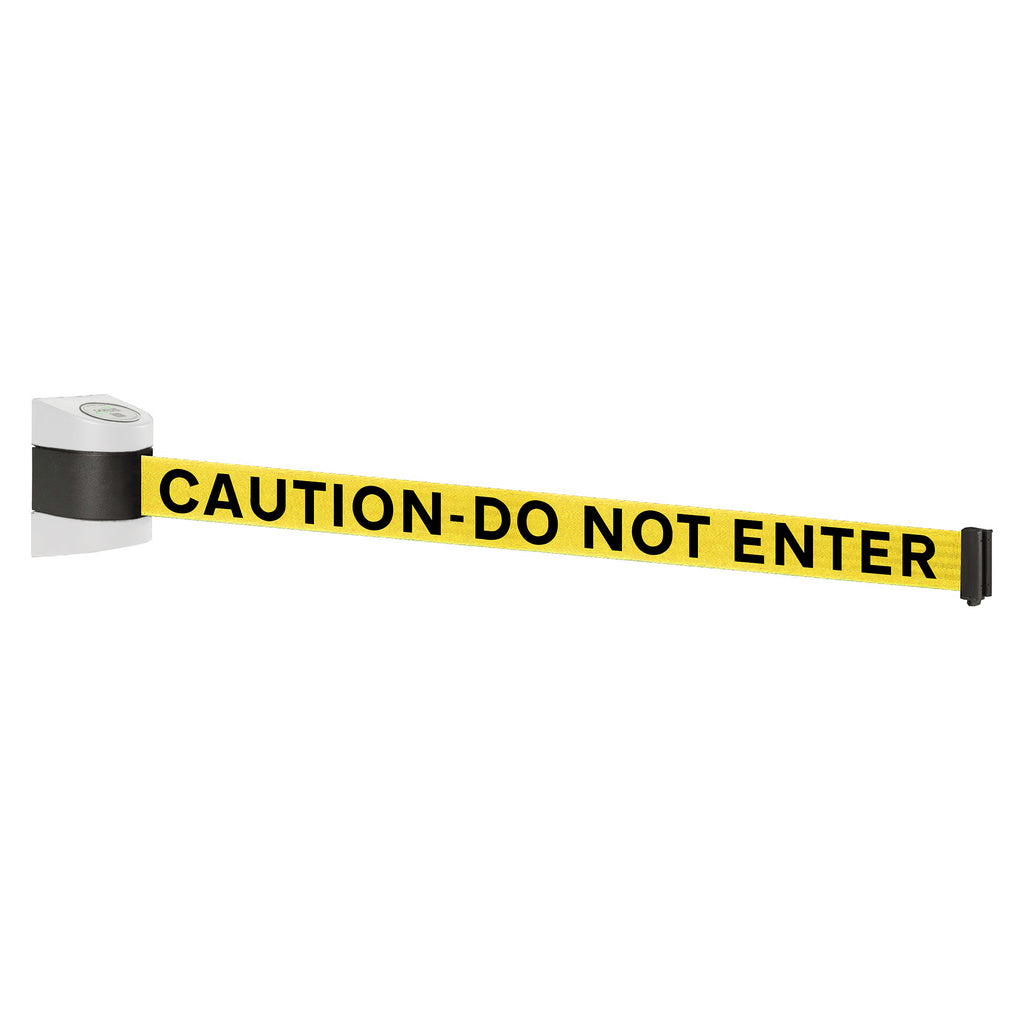 WallPro 400 4.6m x 50mm Belt Barrier System (White / Caution Do Not Enter | Yel-Blk)