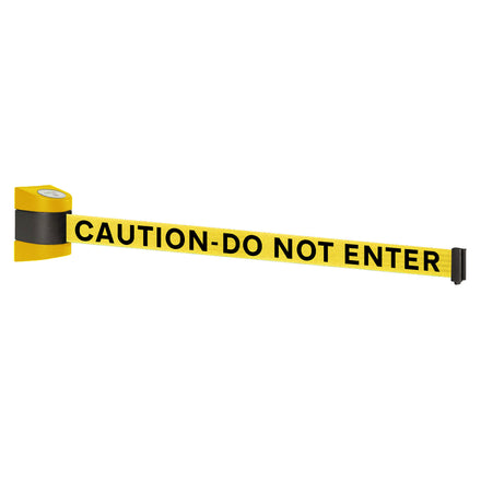 WallPro 400 4.6m x 50mm Belt Barrier System (Yellow / Caution Do Not Enter | Yel-Blk)