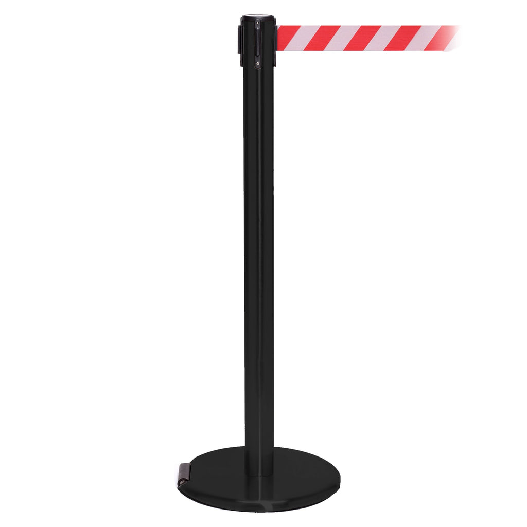 RollerPro 250 3.4m x 50mm Belt Barrier System (Black / Red / White  Chevron)