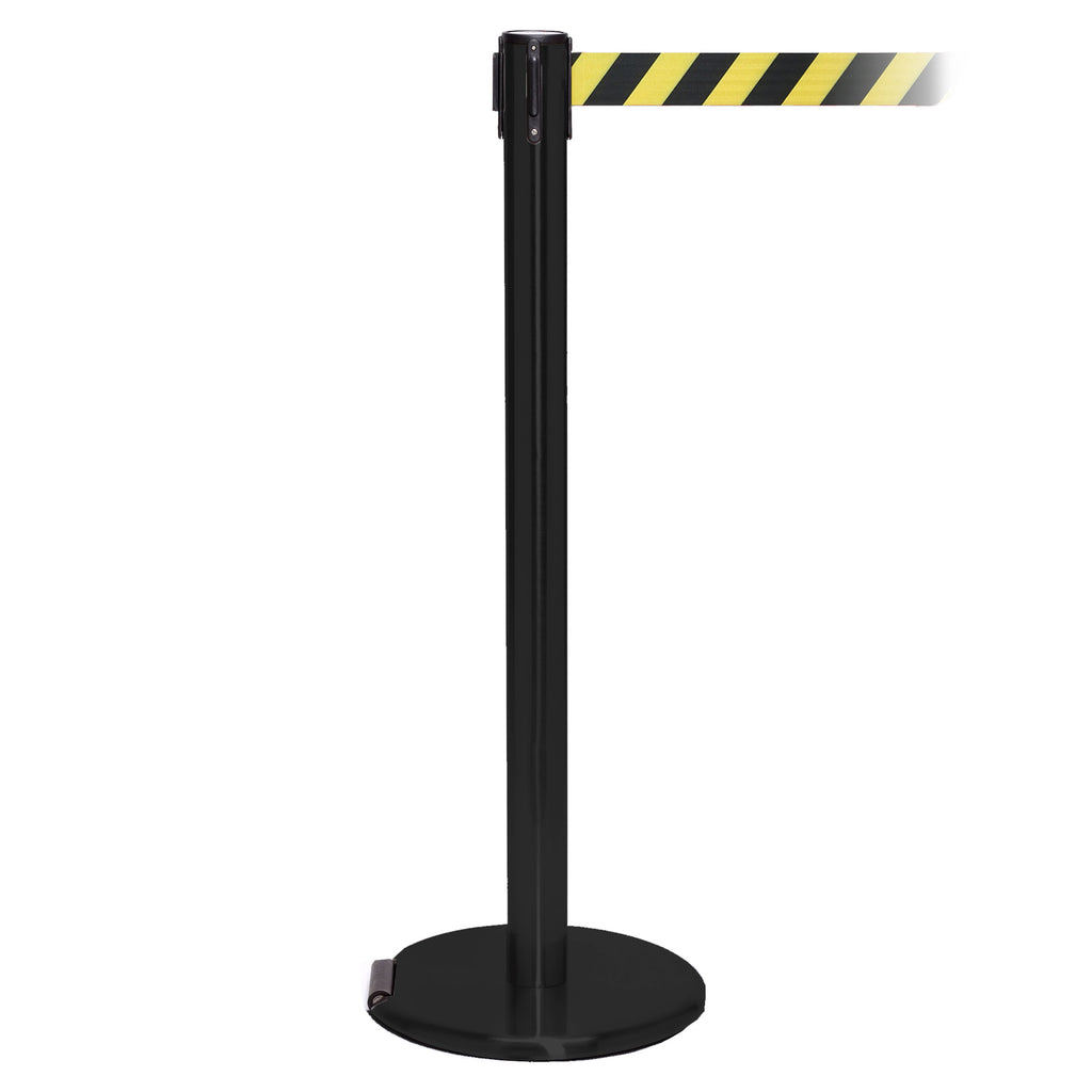 RollerPro 250 3.4m x 50mm Belt Barrier System (Black / Yellow / Black Chevron)