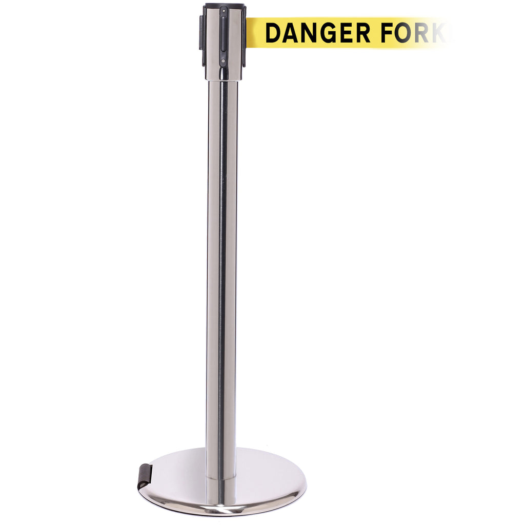 RollerPro 200 3.4m x 50mm Belt Barrier System (Danger Fork Lift Trucks | Yel-Blk)