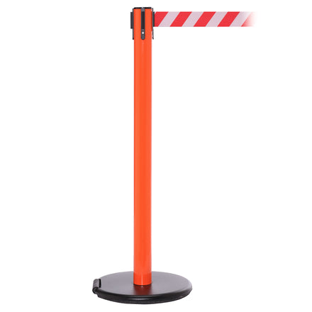 RollerSafety 250 3.4m x 50mm Belt Barrier System (Orange / Red / White  Chevron)