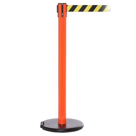 RollerSafety 250 3.4m x 50mm Belt Barrier System (Orange / Yellow / Black Chevron)