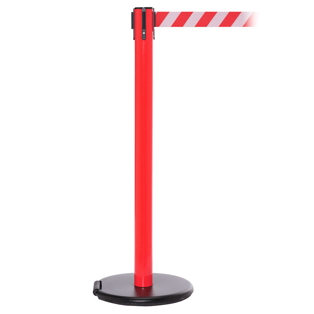 RollerSafety 250 3.4m x 50mm Belt Barrier System (Red / Red / White  Chevron)