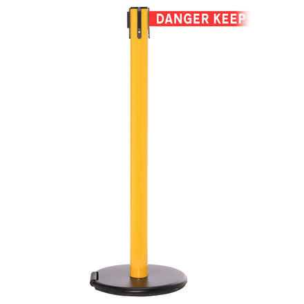 RollerSafety 250 3.4m x 50mm Belt Barrier System (Yellow / Danger Keep Out | Red-White)