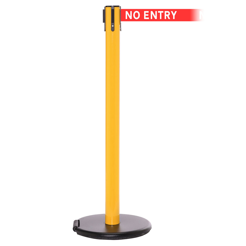 RollerSafety 250 3.4m x 50mm Belt Barrier System (Yellow / No Entry | Red)