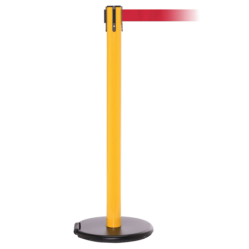 RollerSafety 250 3.4m x 50mm Belt Barrier System (Yellow / Red)