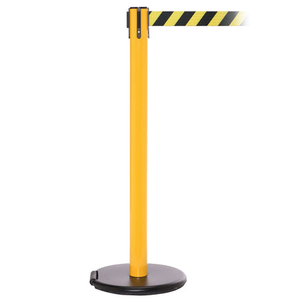 RollerSafety 250 3.4m x 50mm Belt Barrier System (Yellow / Yellow / Black Chevron)