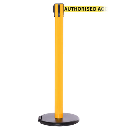 RollerSafety 300 4.9m x 50mm Belt Barrier System (Authorised Access Only | Yel-Blk)