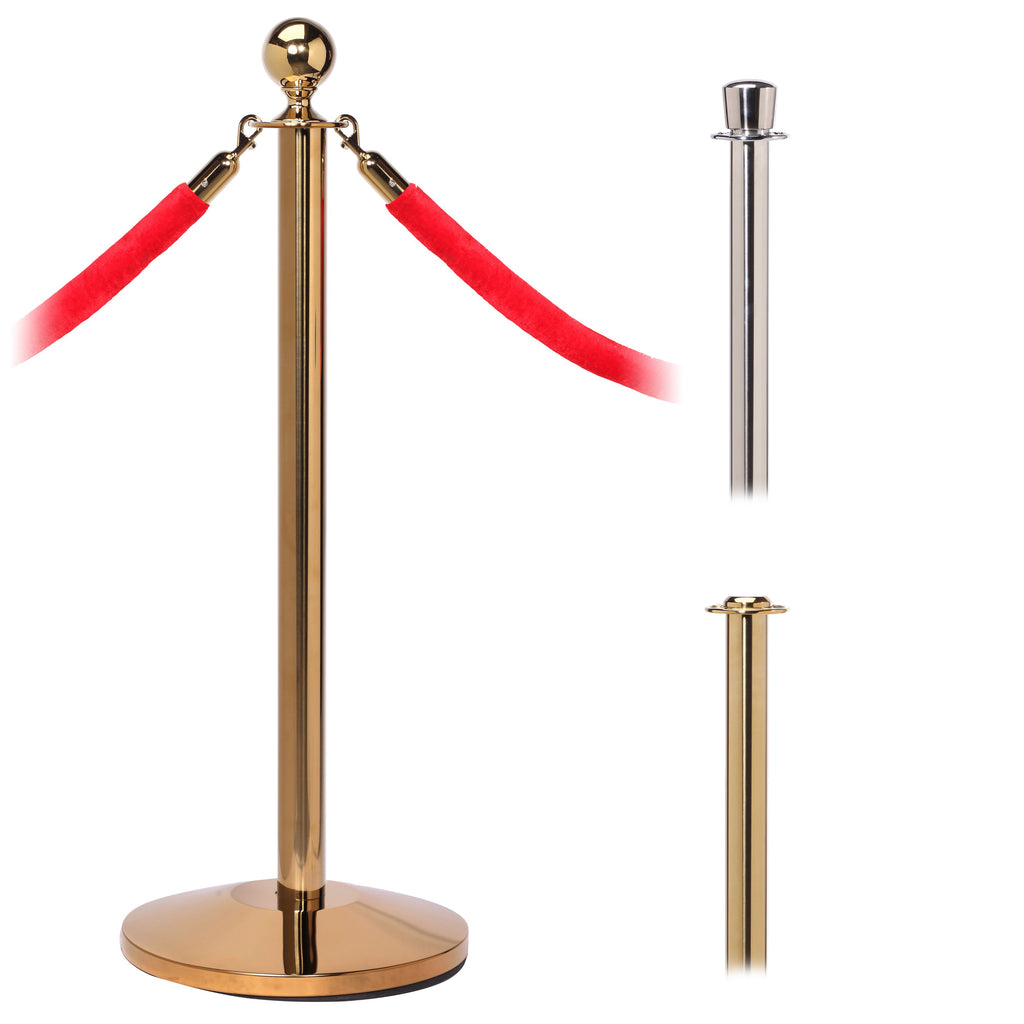 RopeMaster Rope Barrier Post Polished Chrome Or Brass