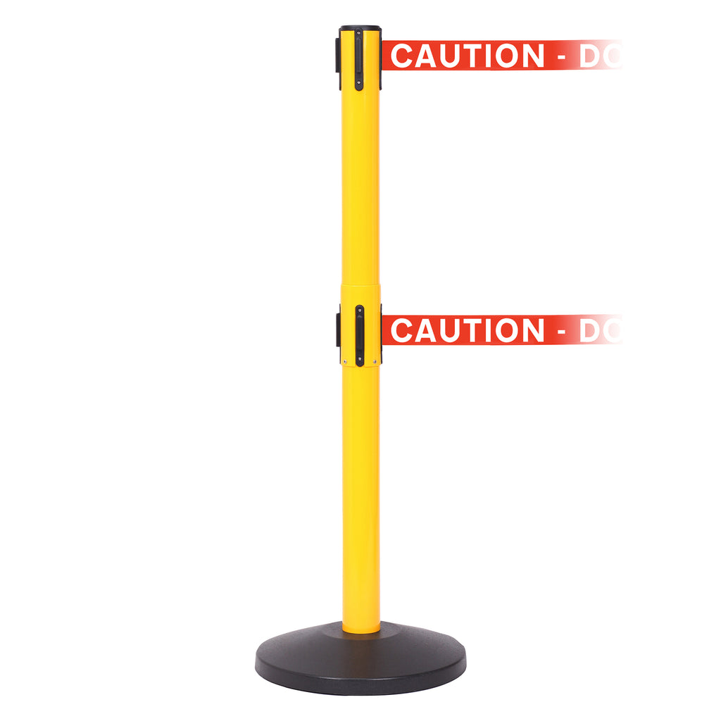 SafetyMaster 450 Twin 3.4m x 50mm Belt Barrier System (Caution Do Not Enter | Red-White)