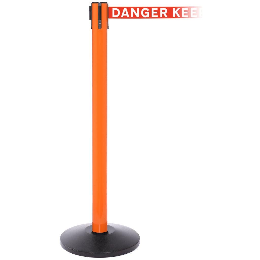 SafetyPro 250 3.4m x 50mm Belt Barrier System (Orange / Danger Keep Out | Red-White)