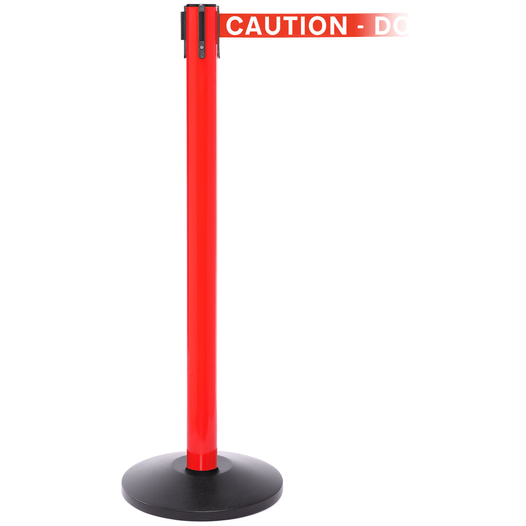 SafetyPro 250 3.4m x 50mm Belt Barrier System (Red / Caution Do Not Enter | Red-White)