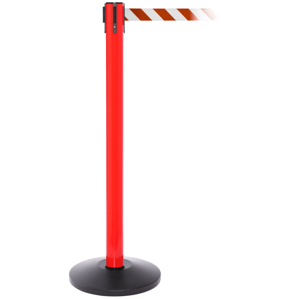 SafetyPro 250 3.4m x 50mm Belt Barrier System (Red / Red / White  Chevron)