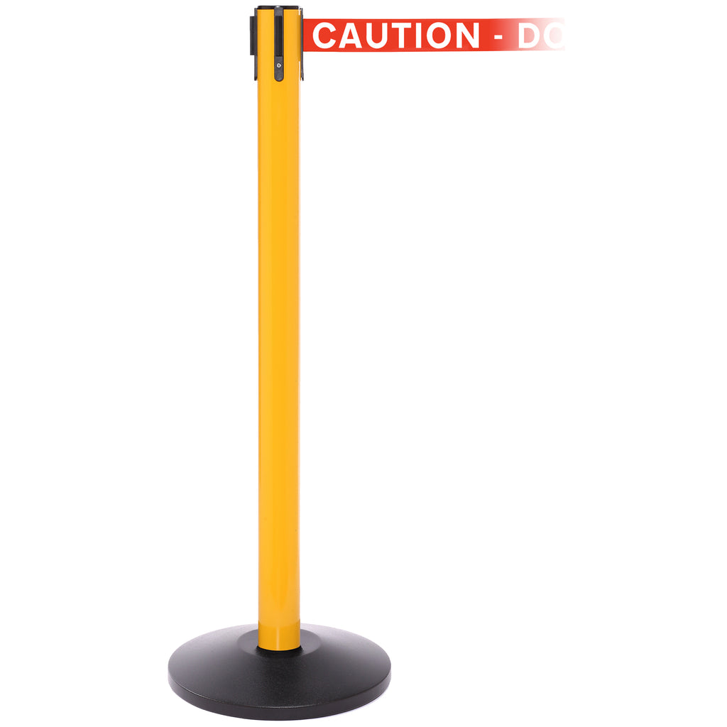 SafetyPro 250 3.4m x 50mm Belt Barrier System (Yellow / Caution Do Not Enter | Red-White)