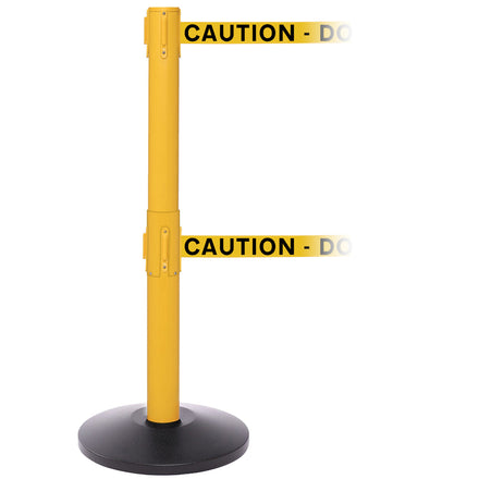 SafetyPro 250 Twin 3.4m x 50mm Belt Barrier System (Caution Do Not Enter | Yel-Blk)