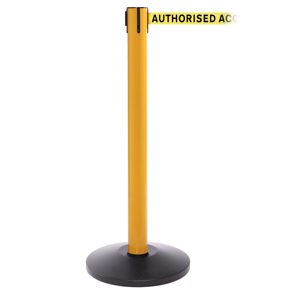 SafetyPro 300 4.9m x 50mm Belt Barrier System (Authorised Access Only | Yel-Blk)