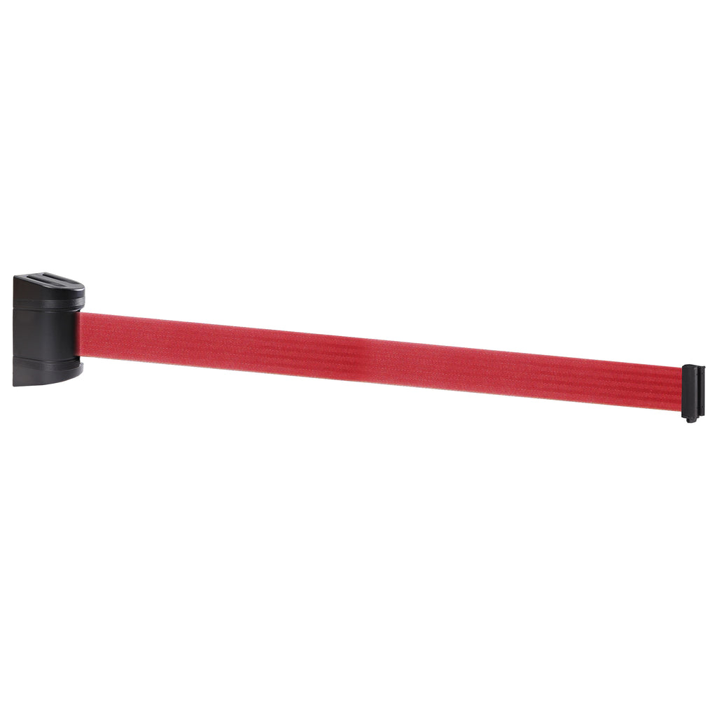 WallPro 300 50mm Wall Mounted Belt Barrier System (2.3m / Black / Red)