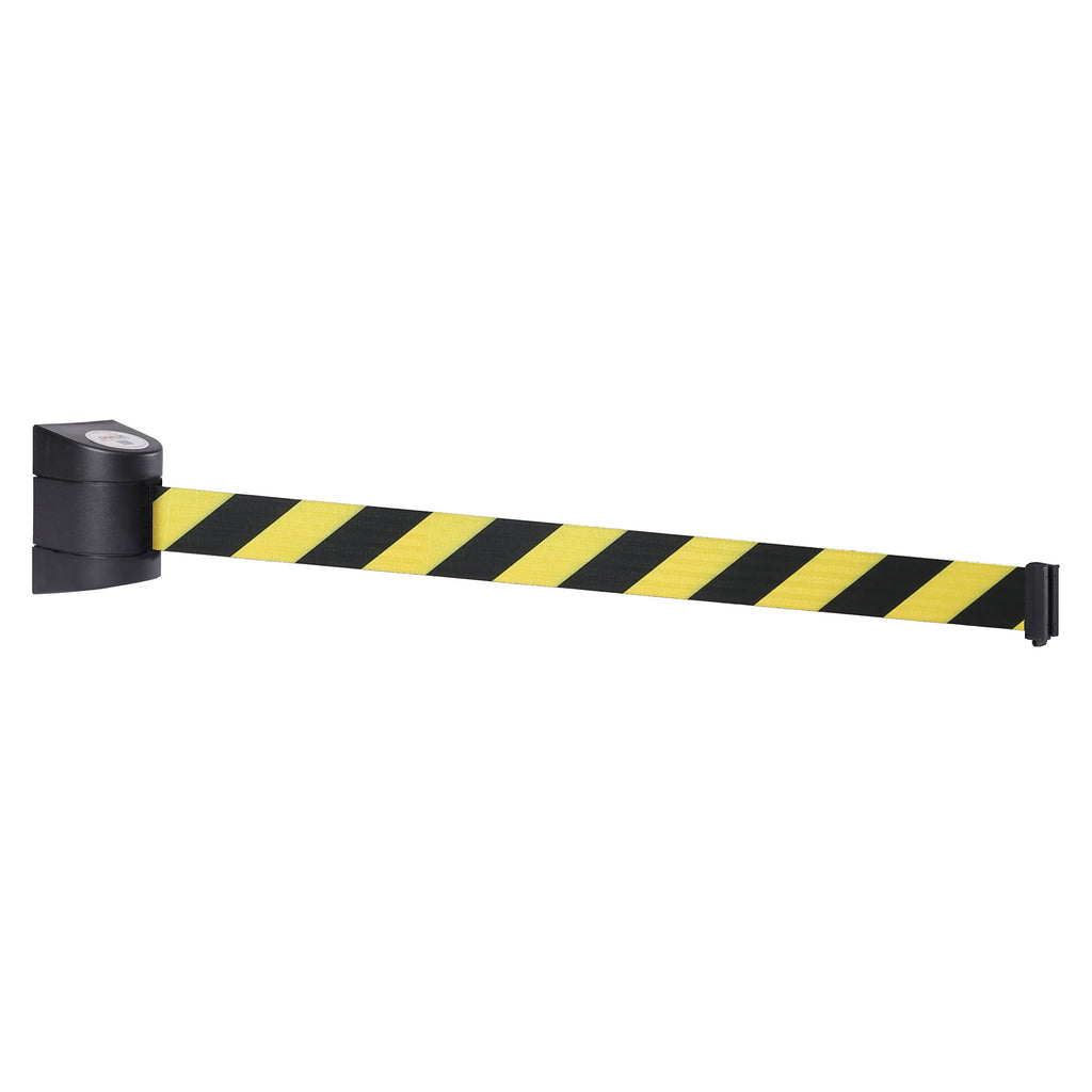 WallPro 400 4.6m x 50mm Belt Barrier System (Black / Yellow / Black Chevron)