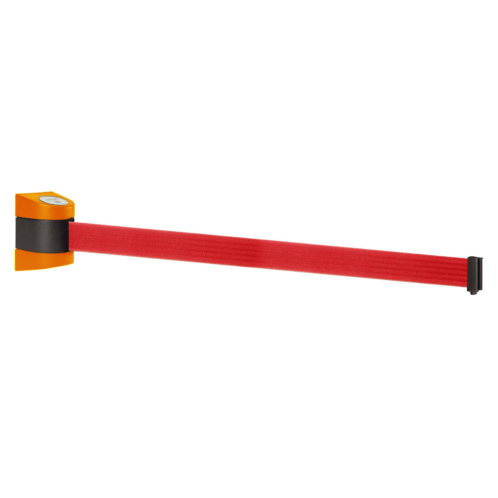 WallPro 400 4.6m x 50mm Belt Barrier System (Orange / Red)