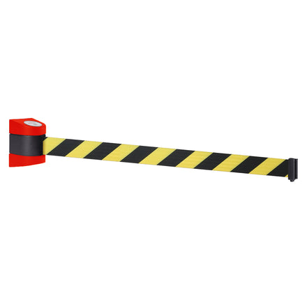 WallPro 400 4.6m x 50mm Belt Barrier System (Red / Yellow / Black Chevron)