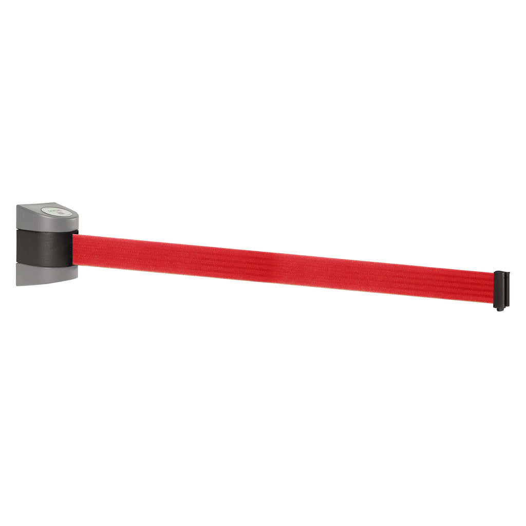 WallPro 400 4.6m x 50mm Belt Barrier System (Silver / Red)