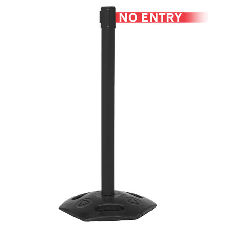 WeatherMaster 250 3.4m x 50mm Belt Barrier System (Black / No Entry | Red)