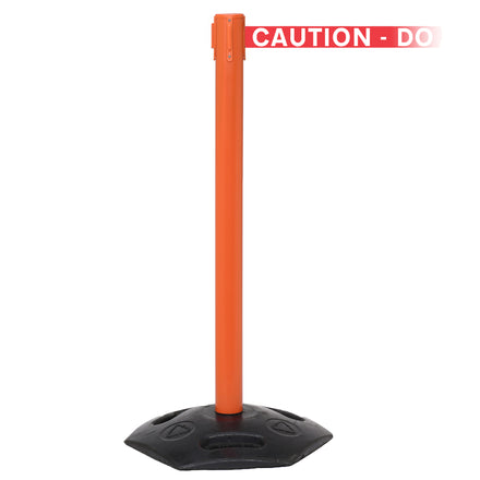 WeatherMaster 250 3.4m x 50mm Belt Barrier System (Orange / Caution Do Not Enter | Red-White)