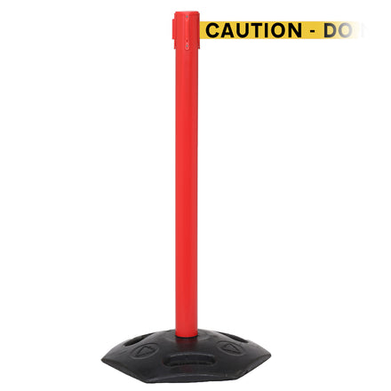 WeatherMaster 250 3.4m x 50mm Belt Barrier System (Red / Caution Do Not Enter | Yel-Blk)