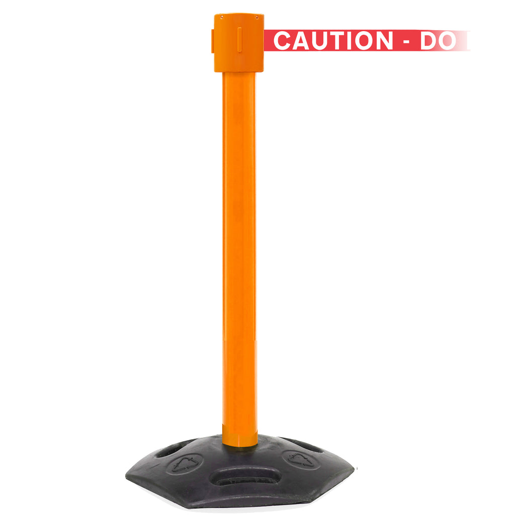 WeatherMaster 335 10.6m x 50mm Belt Barrier System (Orange / Caution Do Not Enter | Red-White)