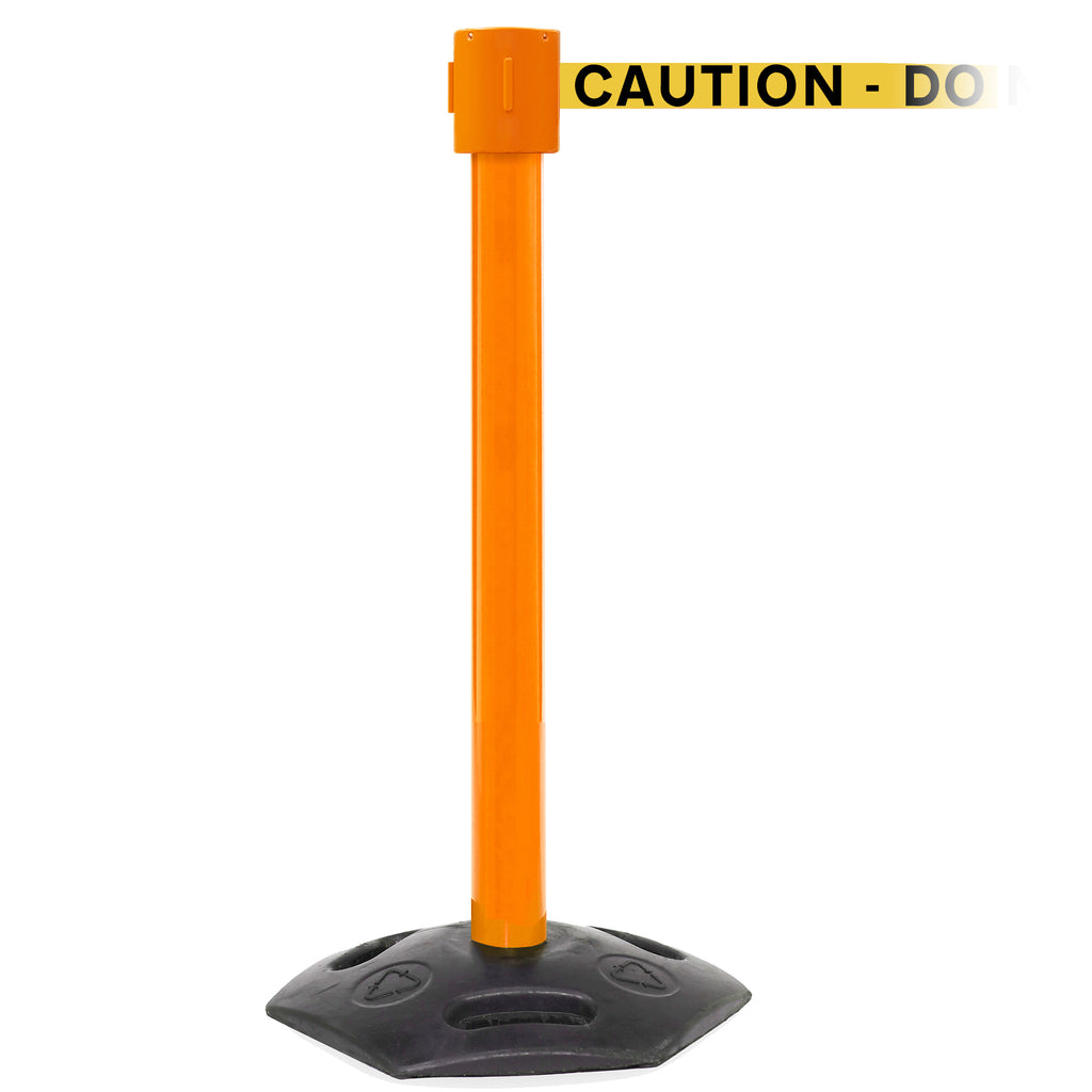 WeatherMaster 335 10.6m x 50mm Belt Barrier System (Orange / Caution Do Not Enter | Yel-Blk)