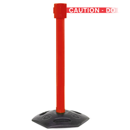 WeatherMaster 335 10.6m x 50mm Belt Barrier System (Red / Caution Do Not Enter | Red-White)