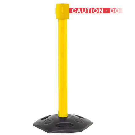 WeatherMaster 335 10.6m x 50mm Belt Barrier System (Yellow / Caution Do Not Enter | Red-White)