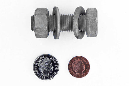 M16 X 50MM inc Nut - Post Joint Bolt for Impact Barriers