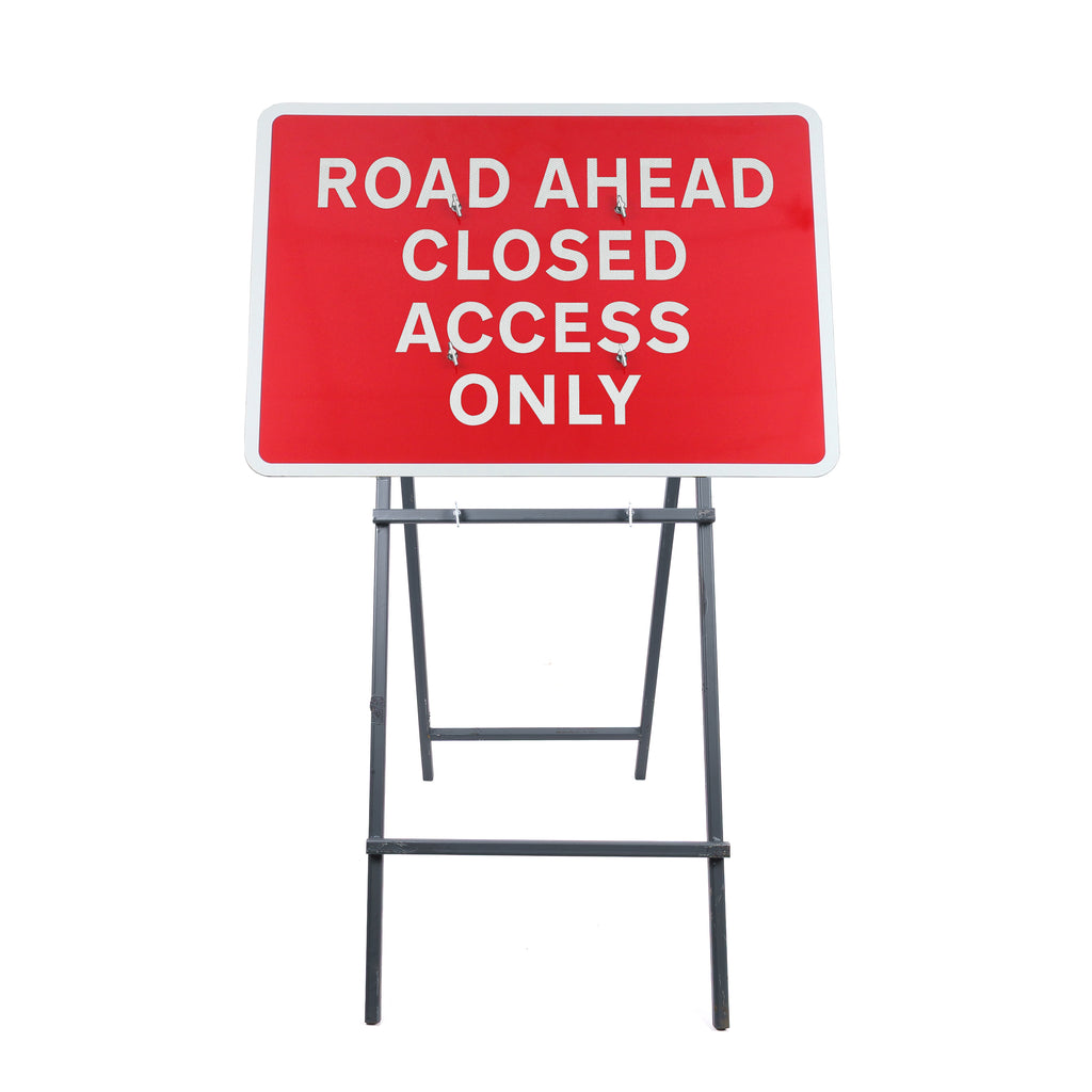 Road Ahead Closed Access Only Sign | Quick Fit (Face Only) | 1050x750mm