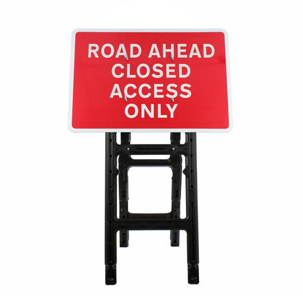 Road Ahead Closed Access Only Sign | Quick Fit (Face Only) | 1050x750mm