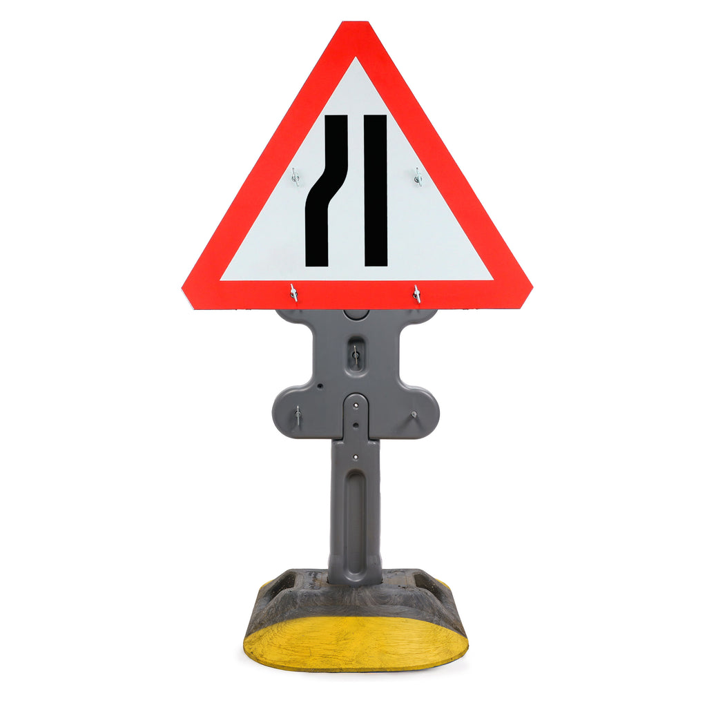 Road Narrows Left Quick Fit Sign Face Dia. 517L | 750mm