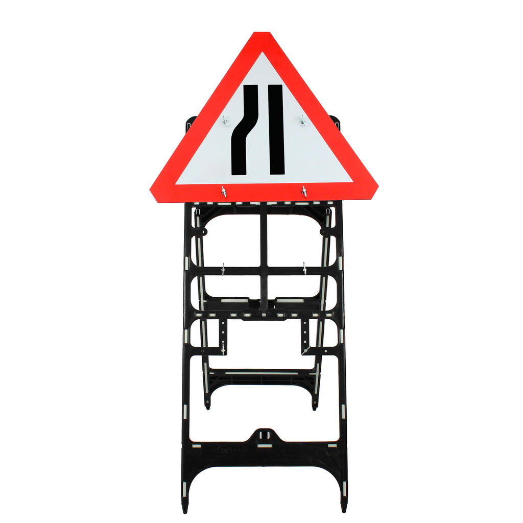 Road Narrows Left Quick Fit Sign Face Dia. 517L | 750mm